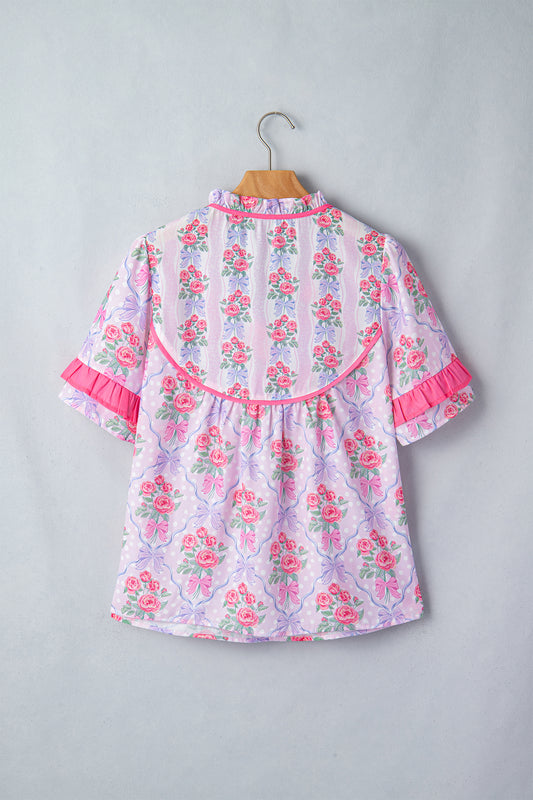 Блуза с флорален принт