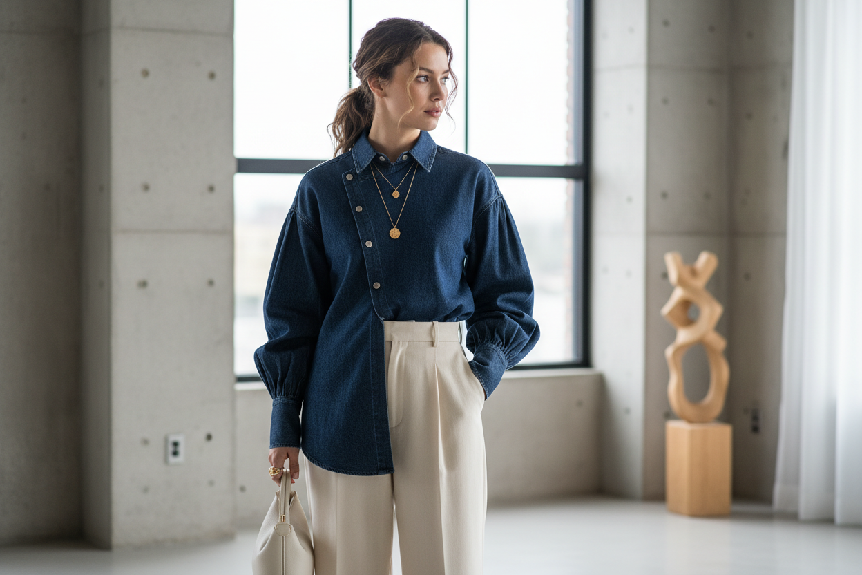 Дънкови блузи 2026 - модерни модели и стилни комбинации за жени