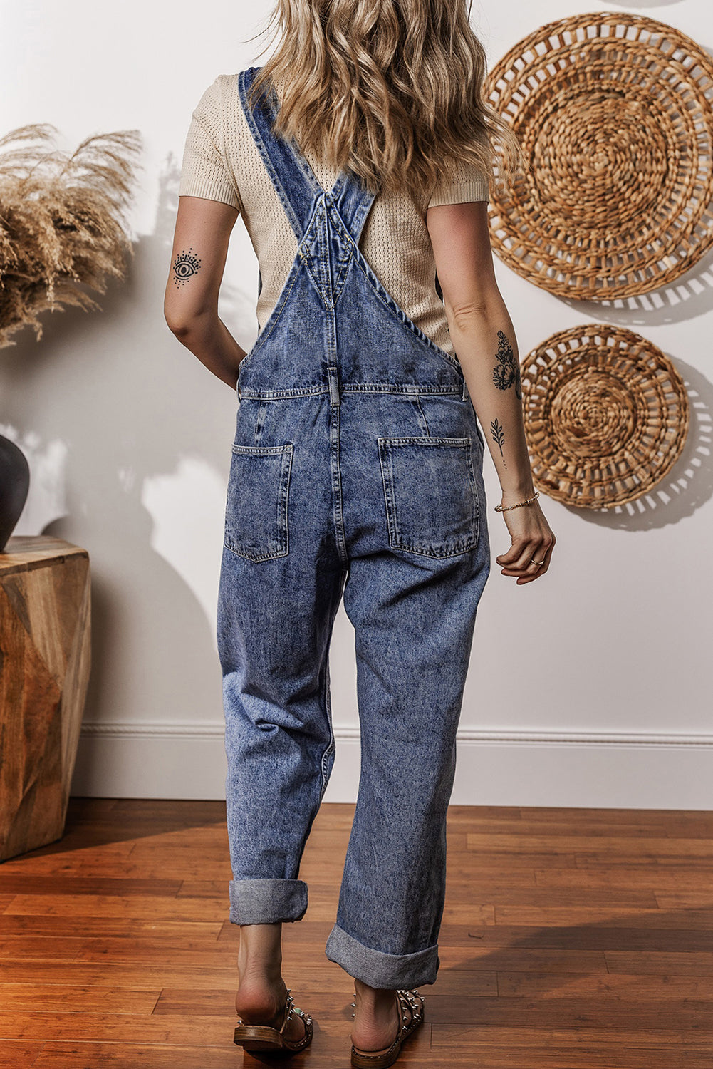 Long denim jumpsuit 