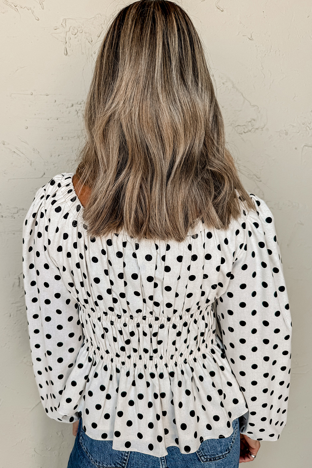 Polka dot print blouse 