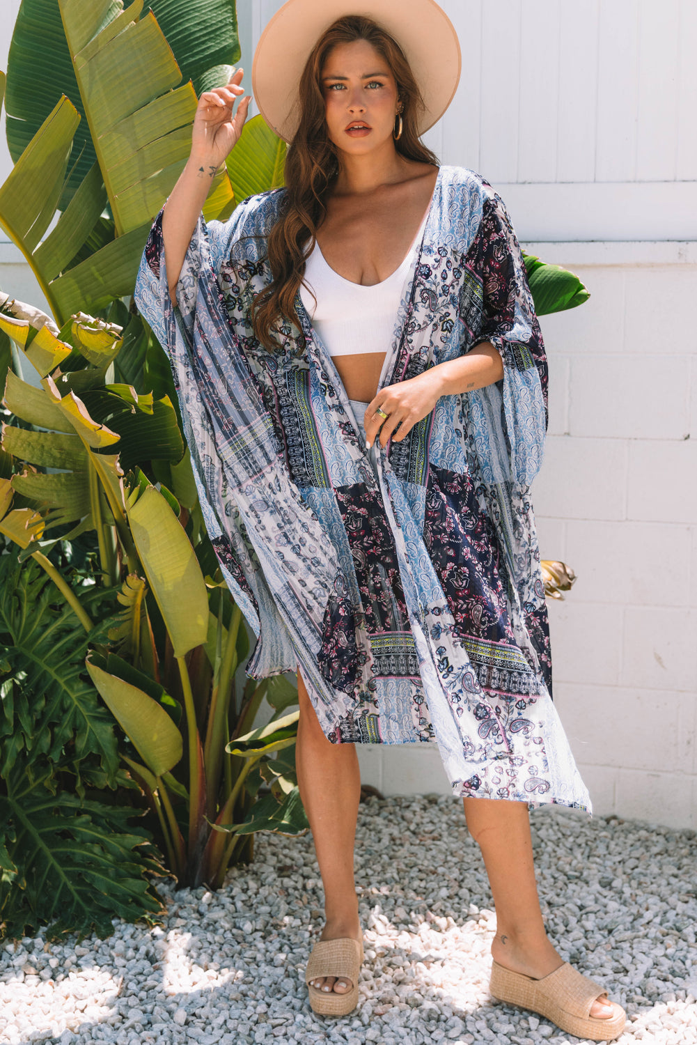 Printed kimono 