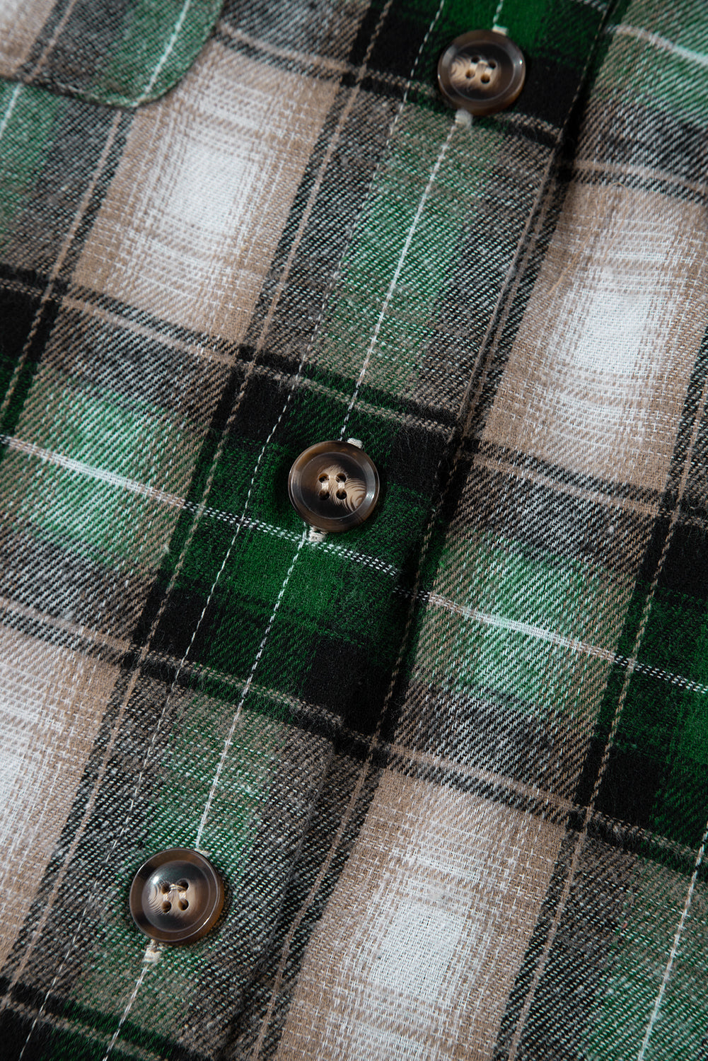 Checked shacket shirt with hood 