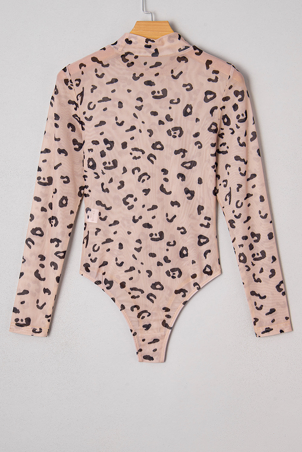 Leopard print mesh bodysuit 