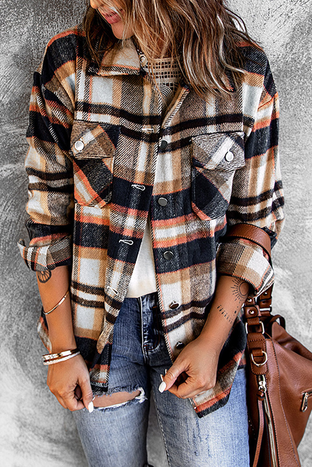 Plaid shacket shirt 