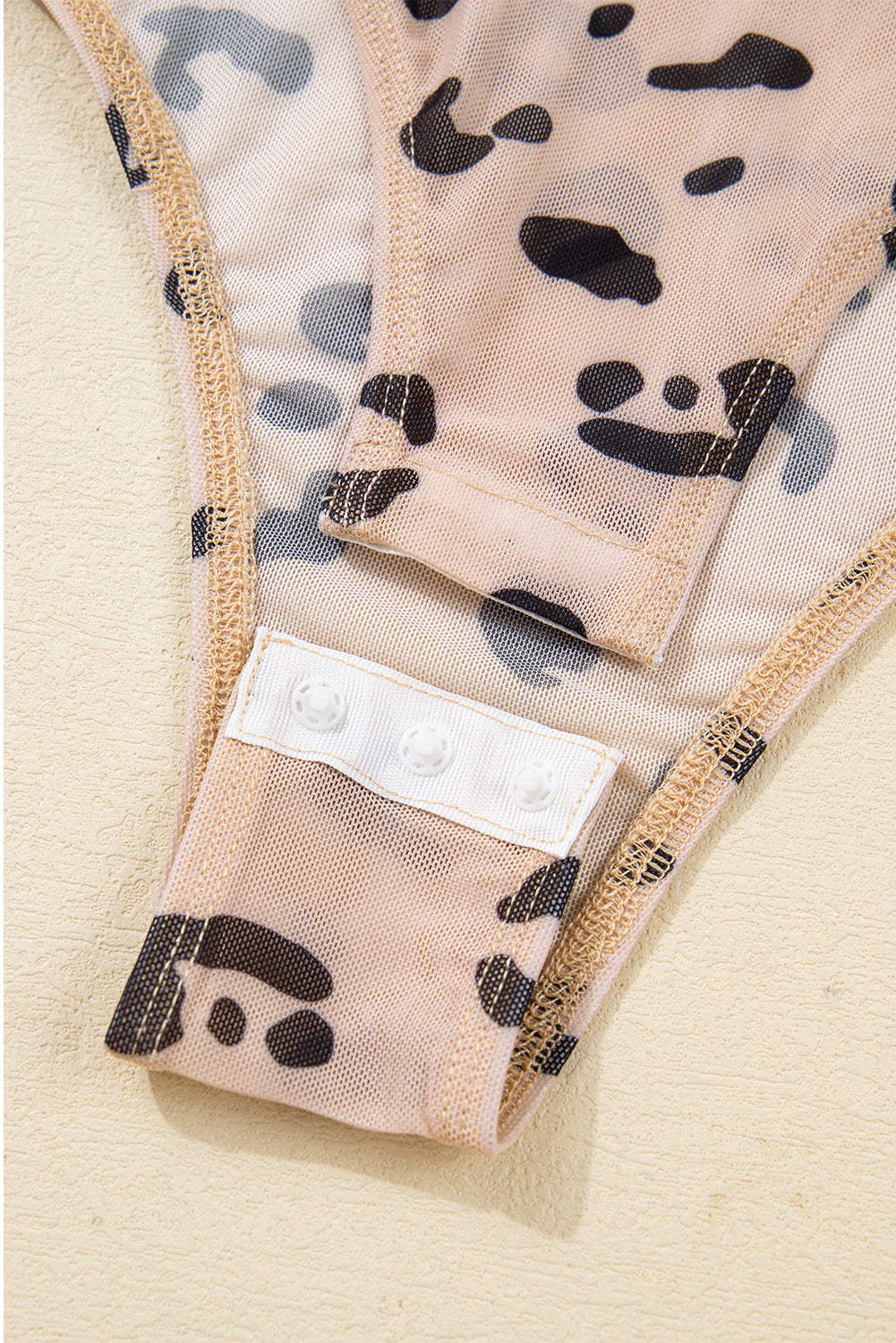 Leopard print mesh bodysuit 