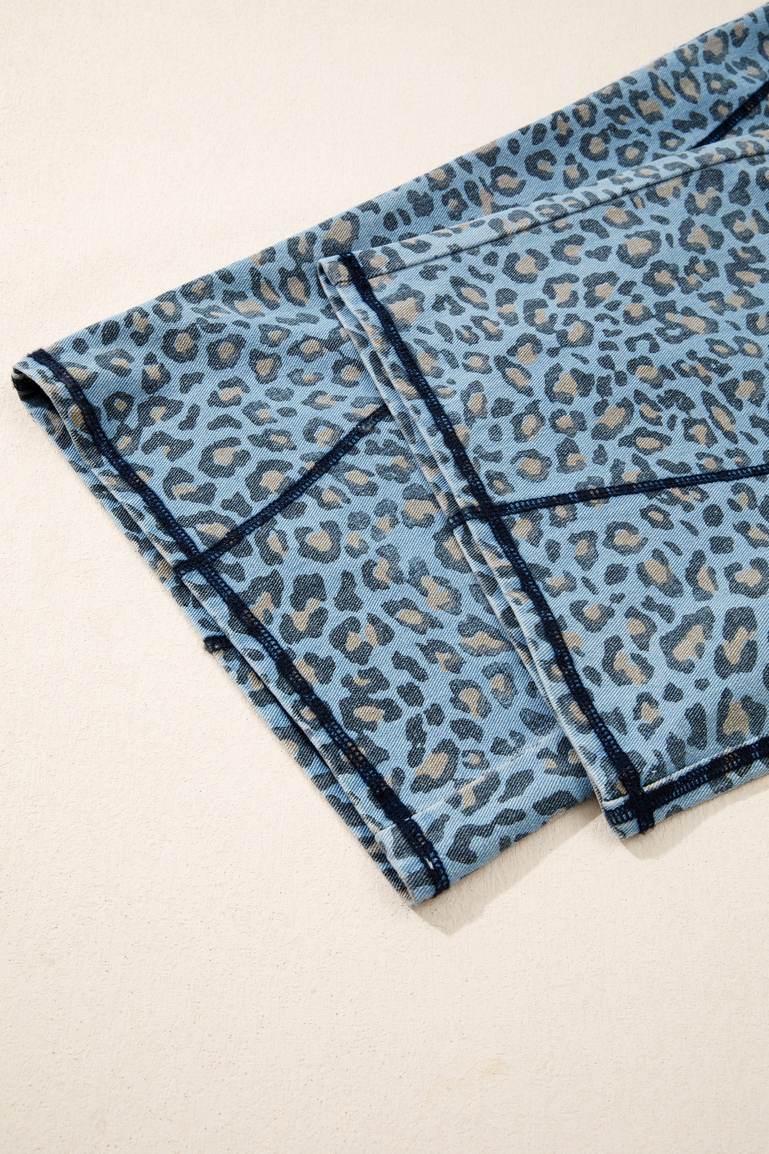 Дънки с леопардов принт