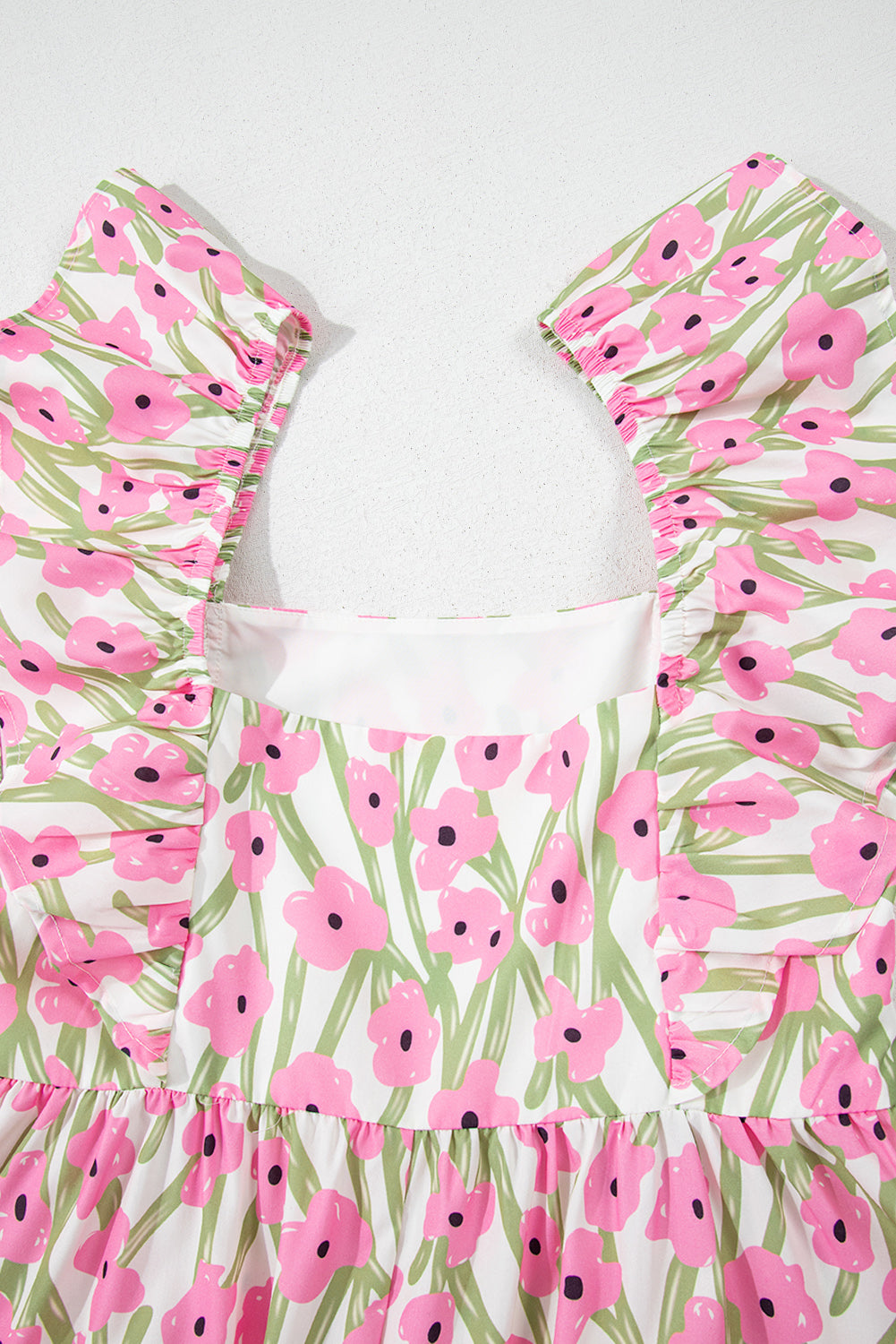 Long dress with floral print 