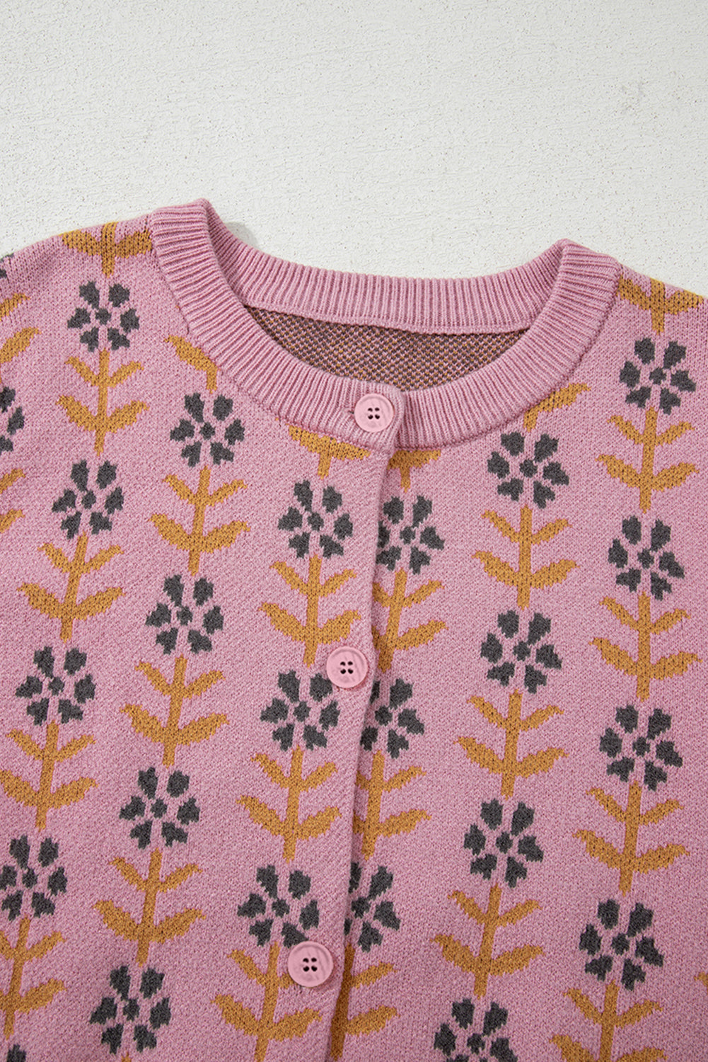 Жилетка с принт на цветя