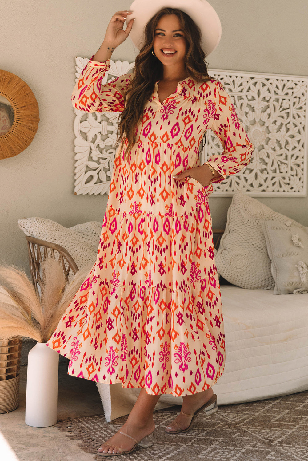 Long dress with print 