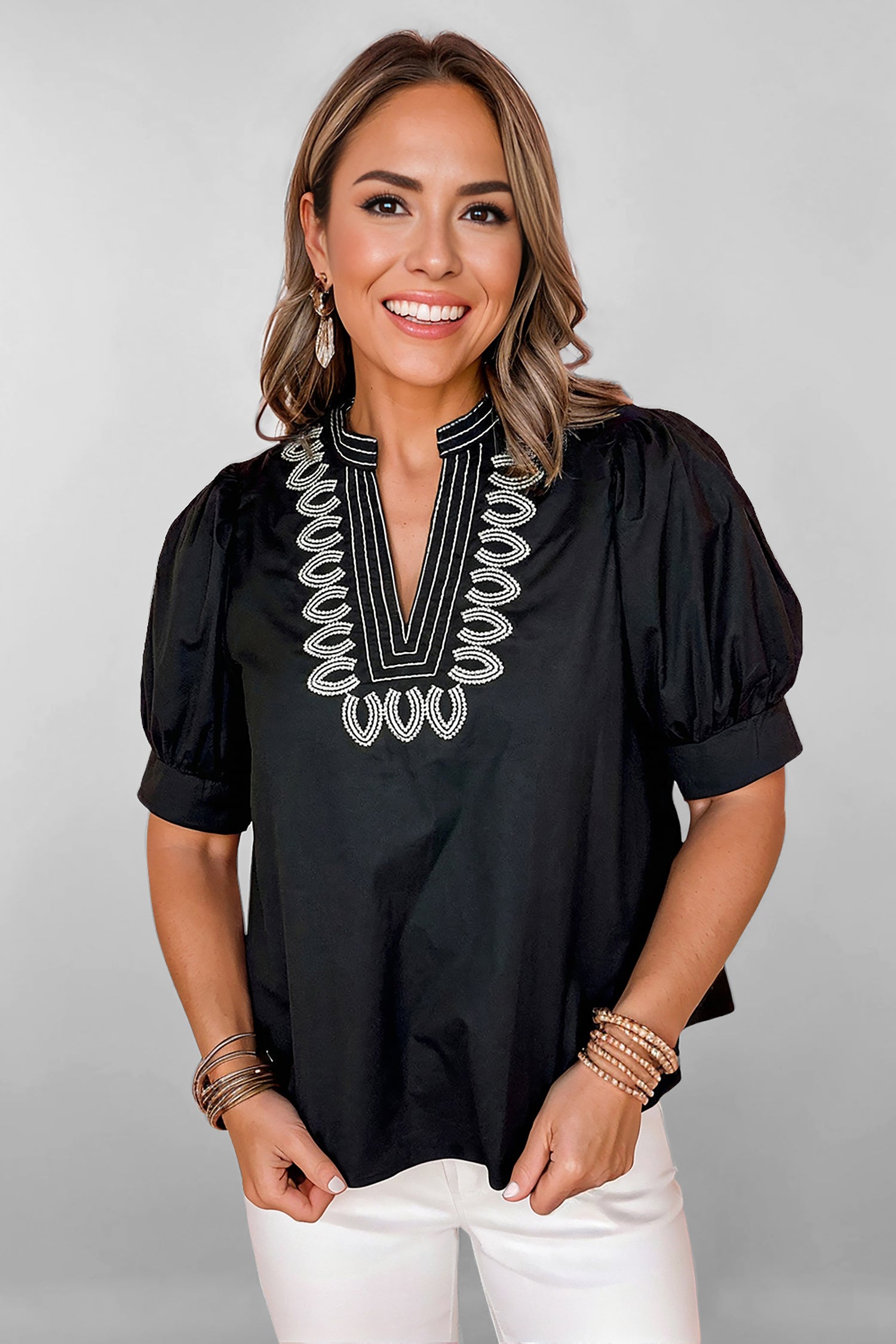 Блуза с бродерия