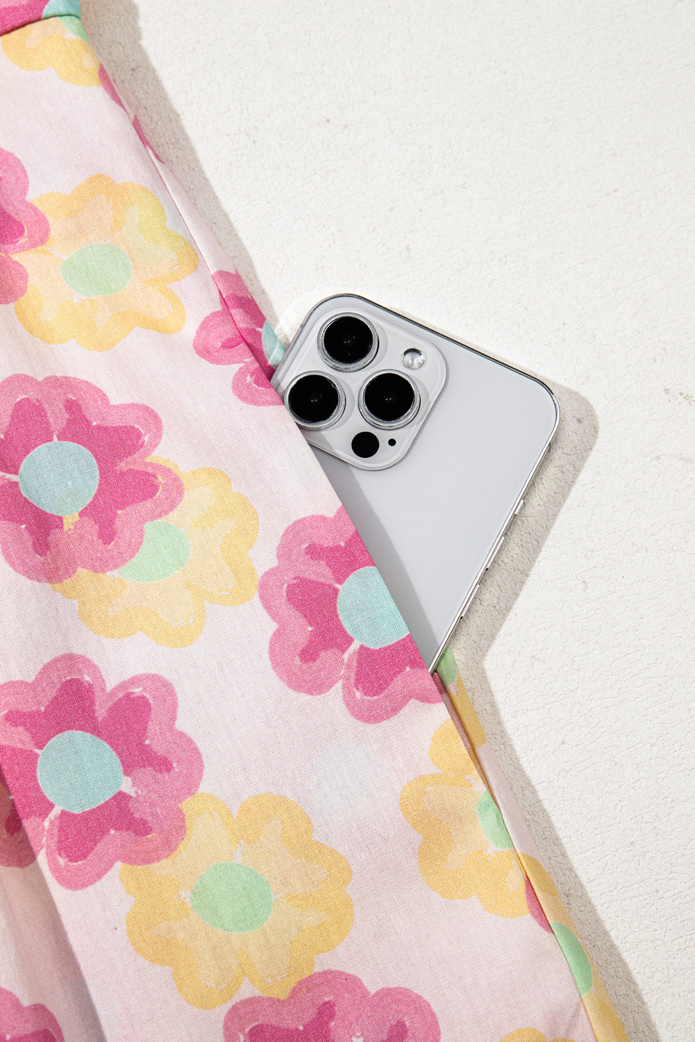 Cotton dress with floral print 