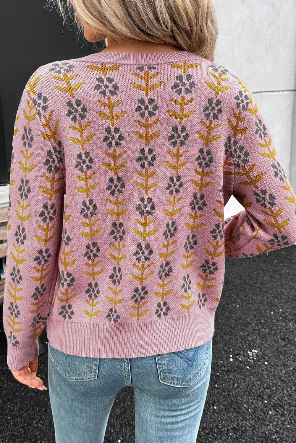 Жилетка с принт на цветя