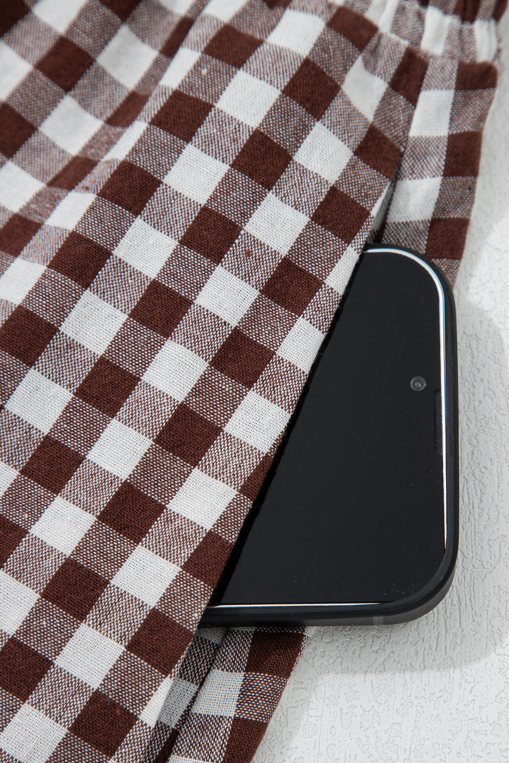 Checkered dress with zipper 