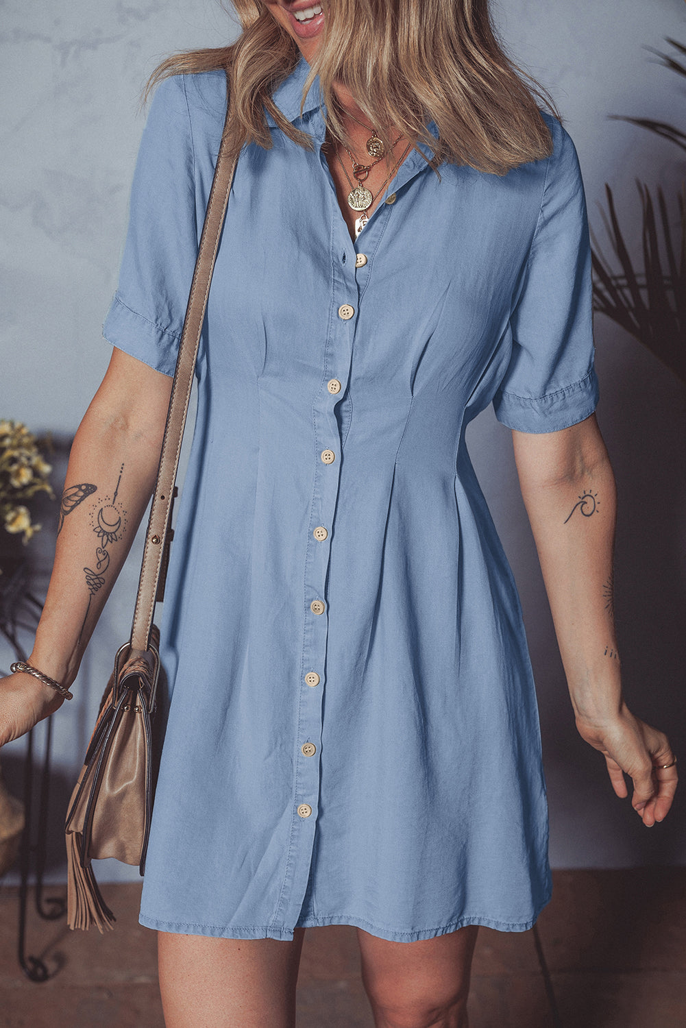 Denim shirt dress 