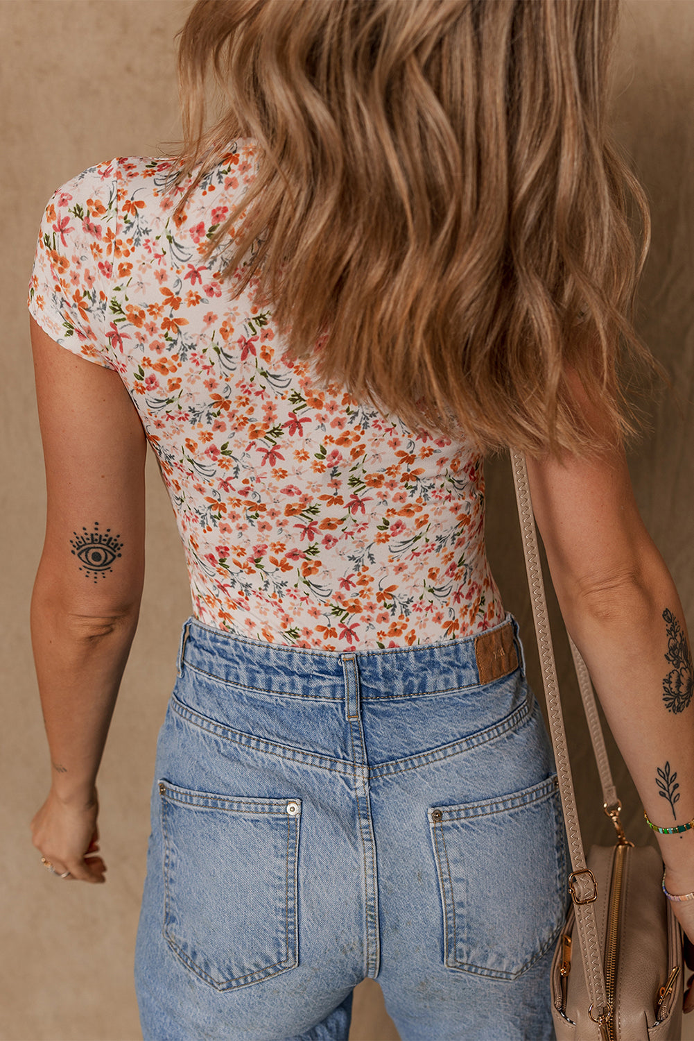 Floral print bodysuit 