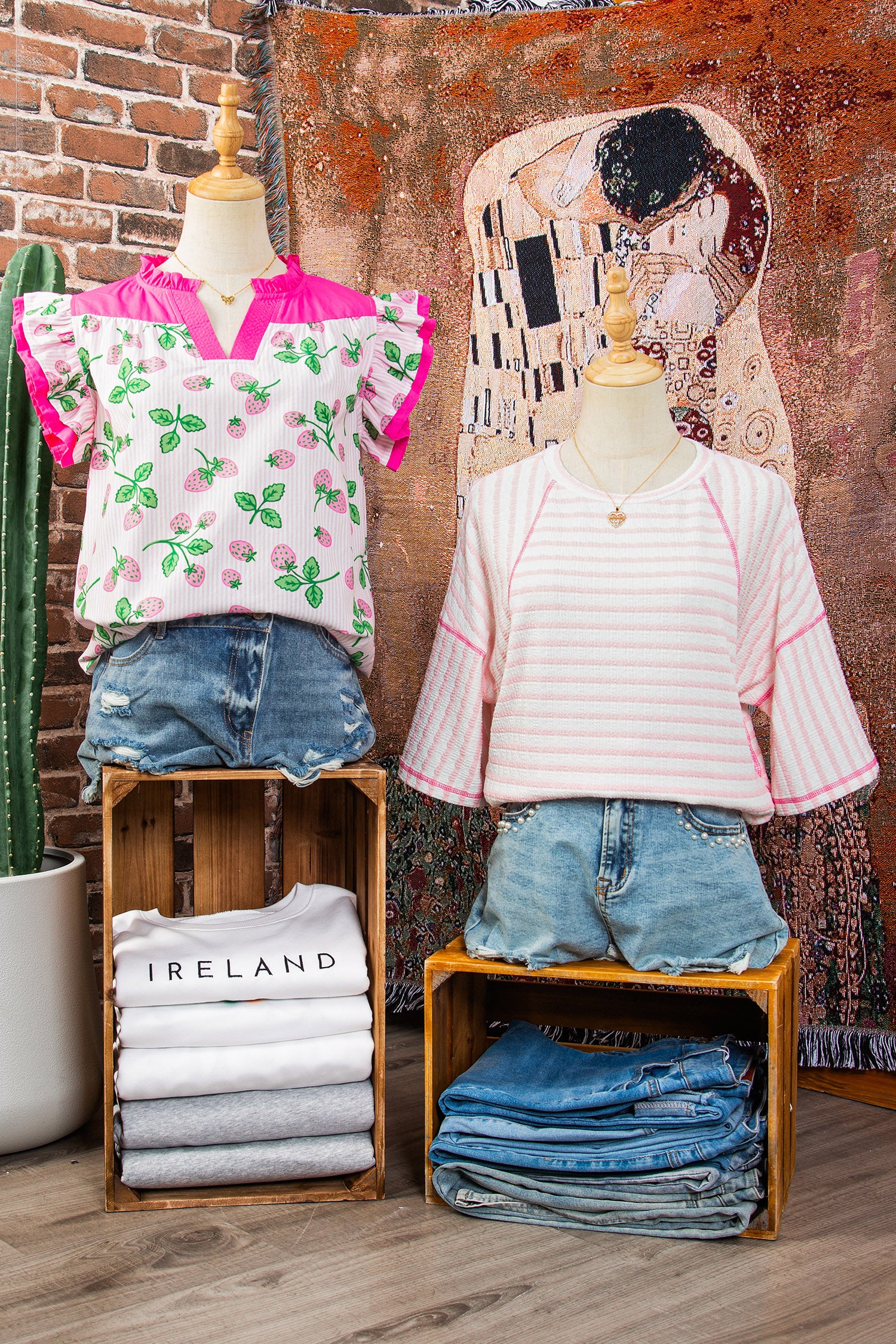 Свободна блуза на райе