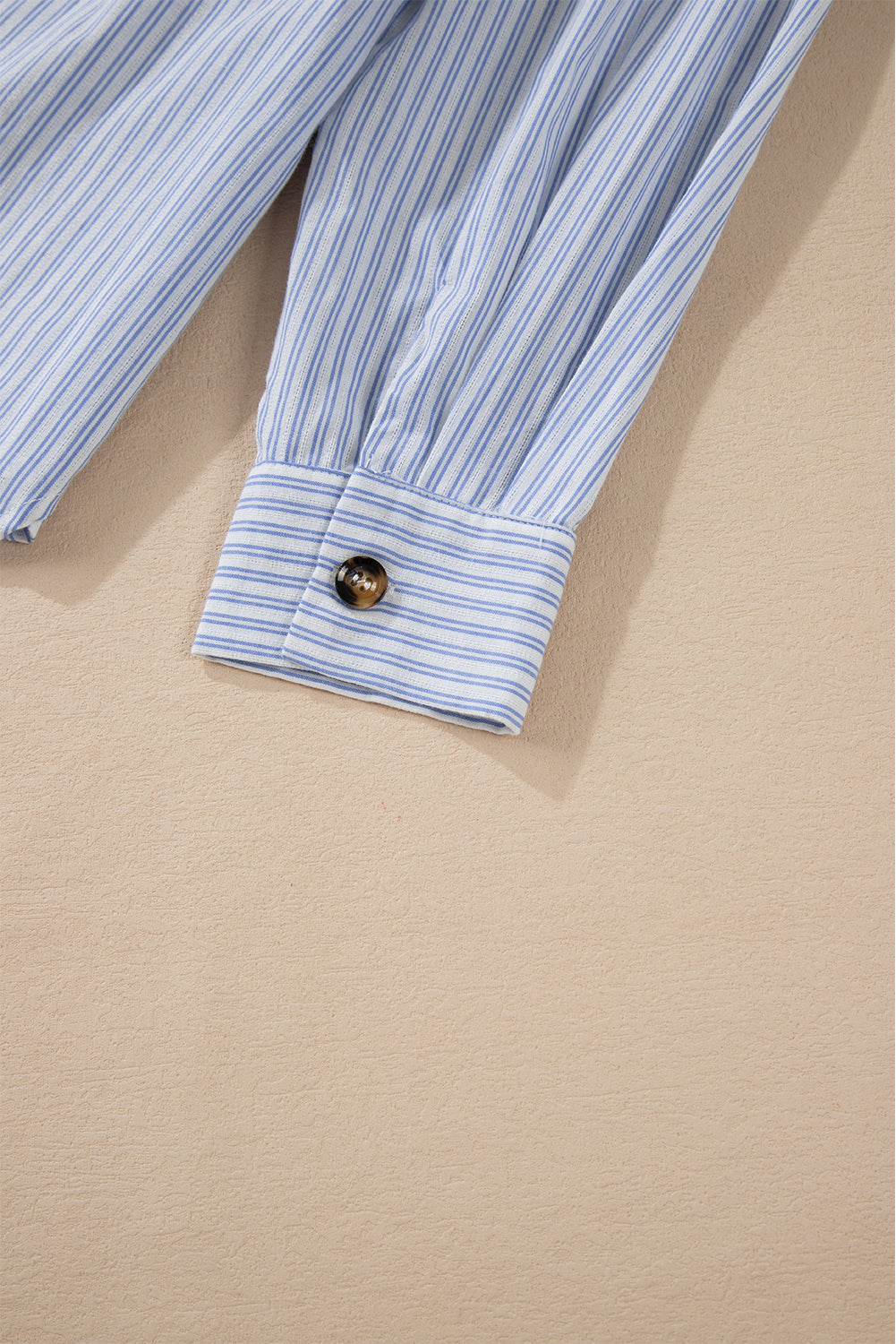 Striped cotton long-sleeved shirt 