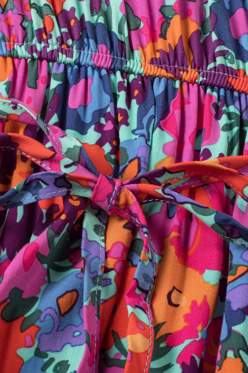 Long dress with floral print 