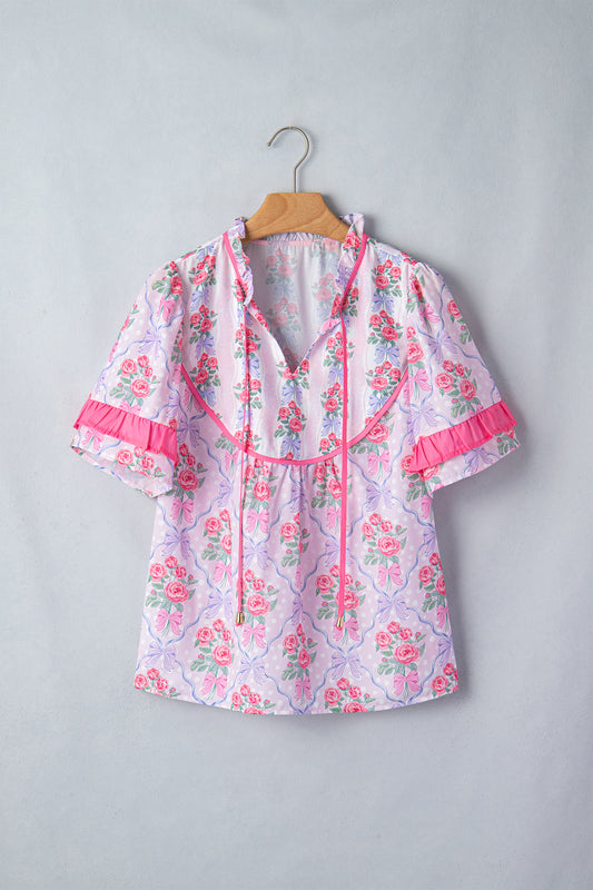 Блуза с флорален принт