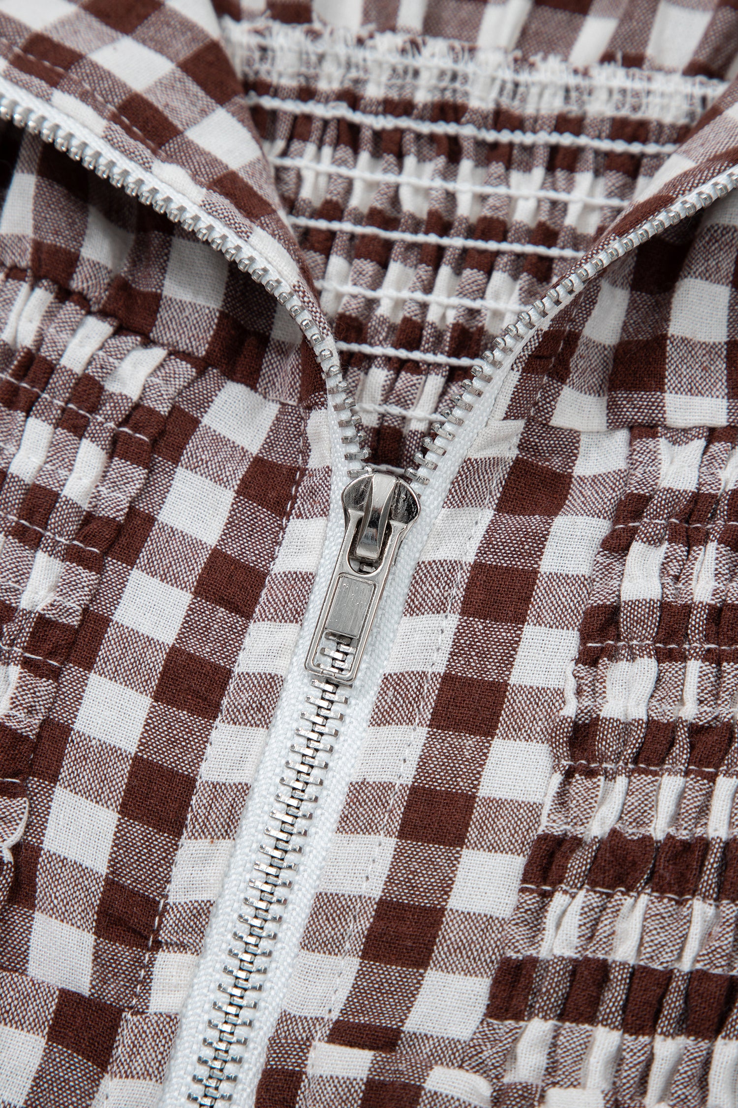 Checkered dress with zipper 