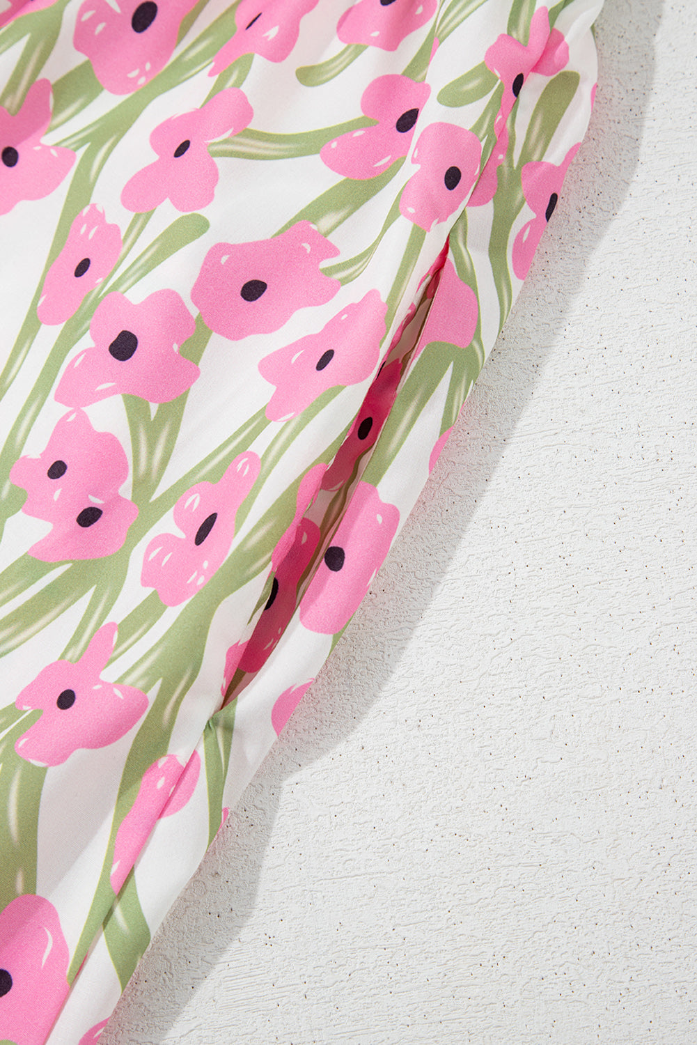 Long dress with floral print 