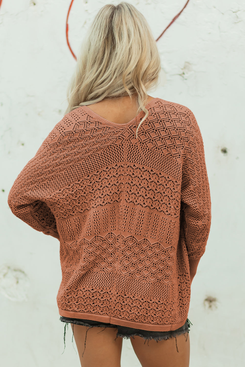 Openwork cardigan 
