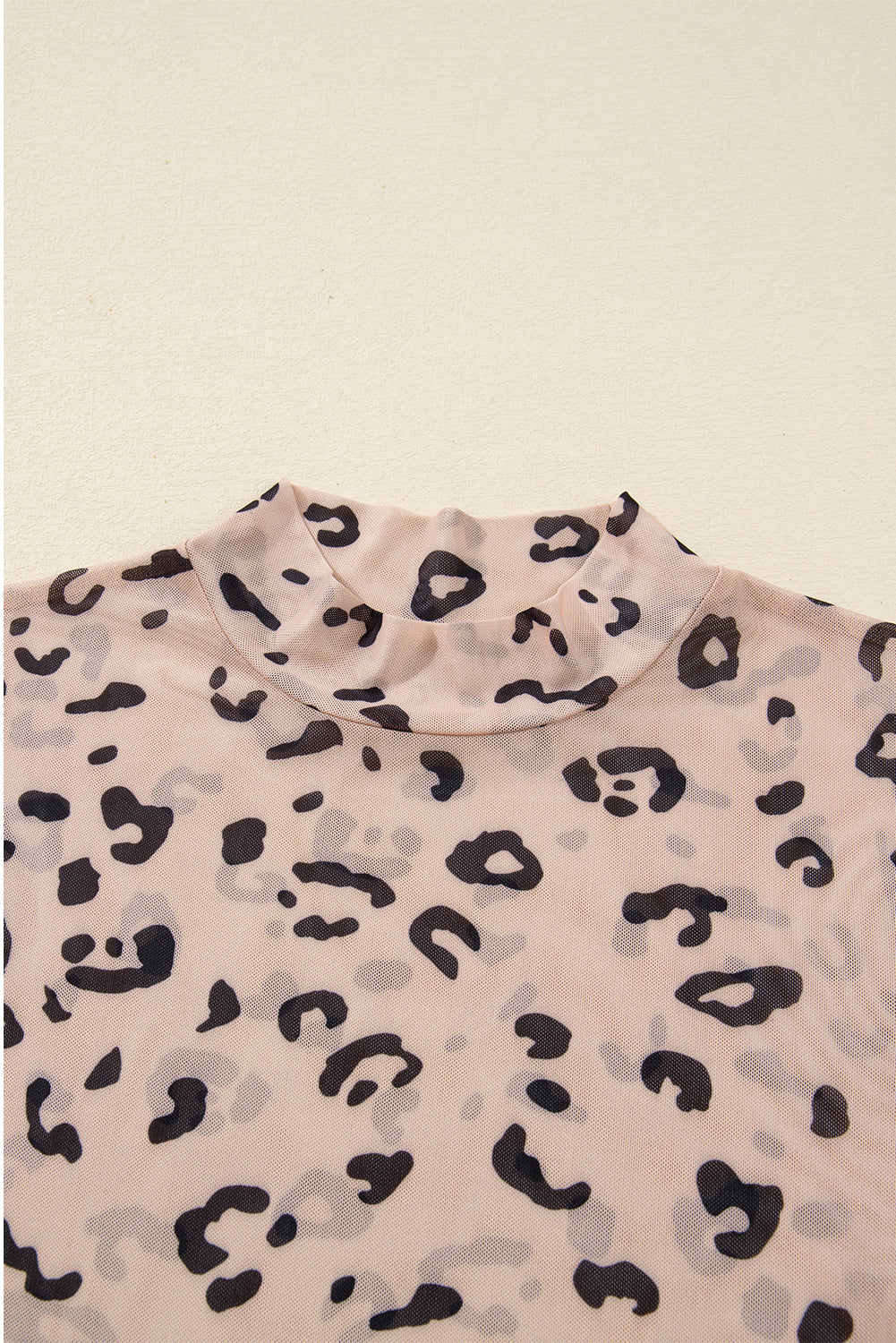 Leopard print mesh bodysuit 