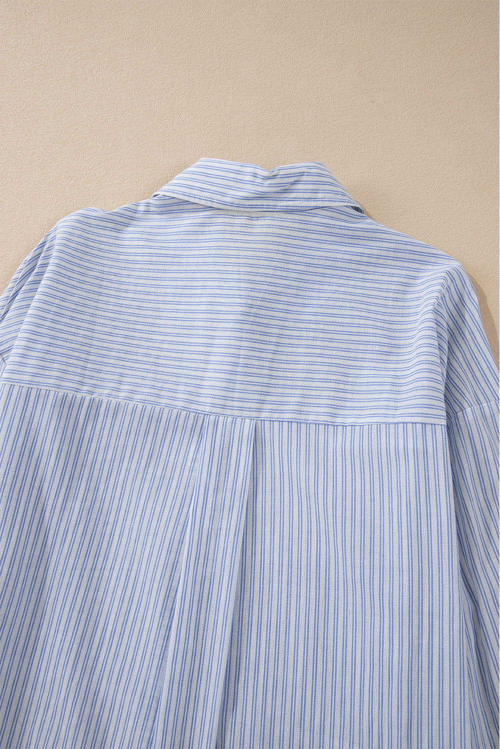Striped cotton long-sleeved shirt 