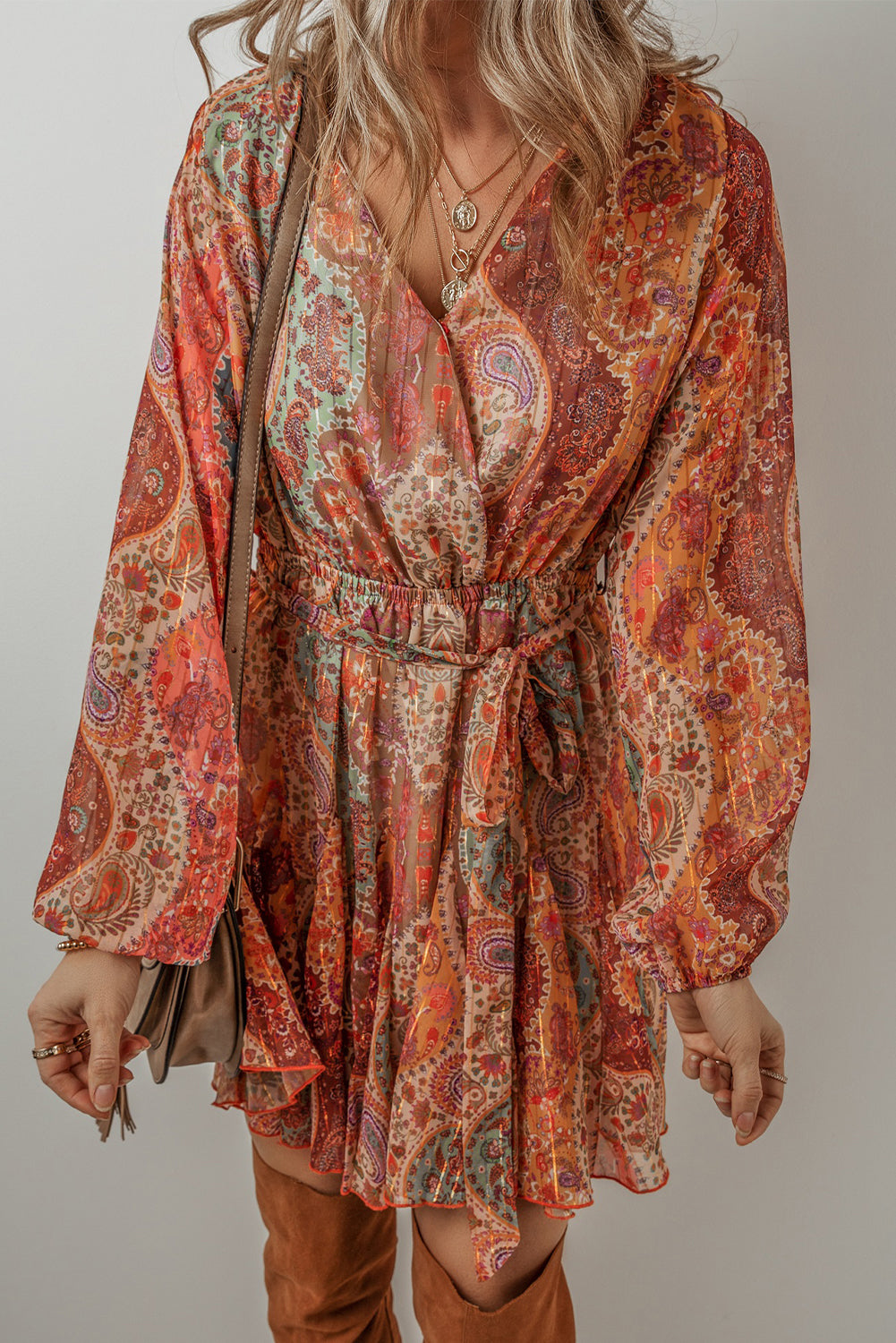 Dress with belt 
