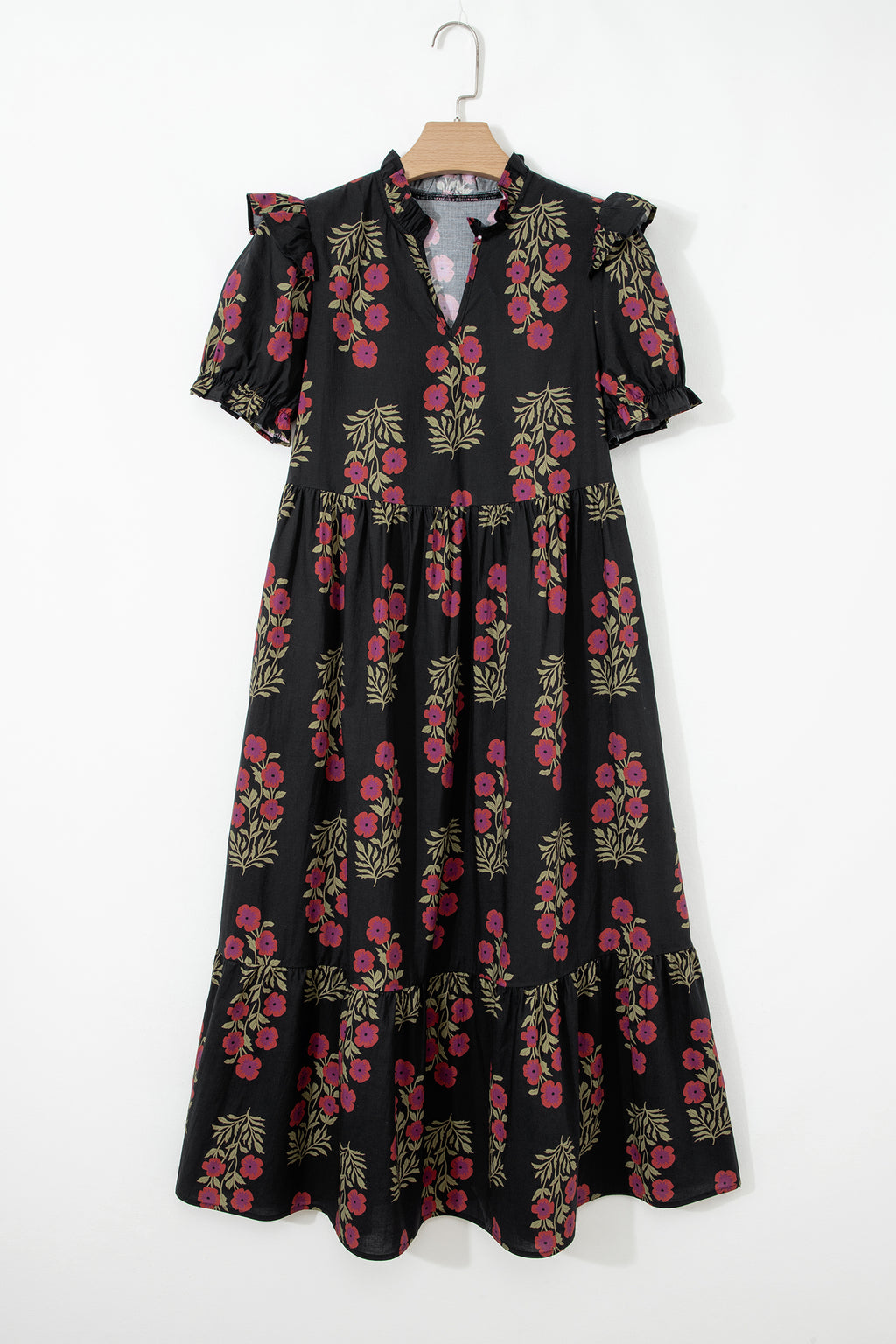 Cotton dress with floral print 