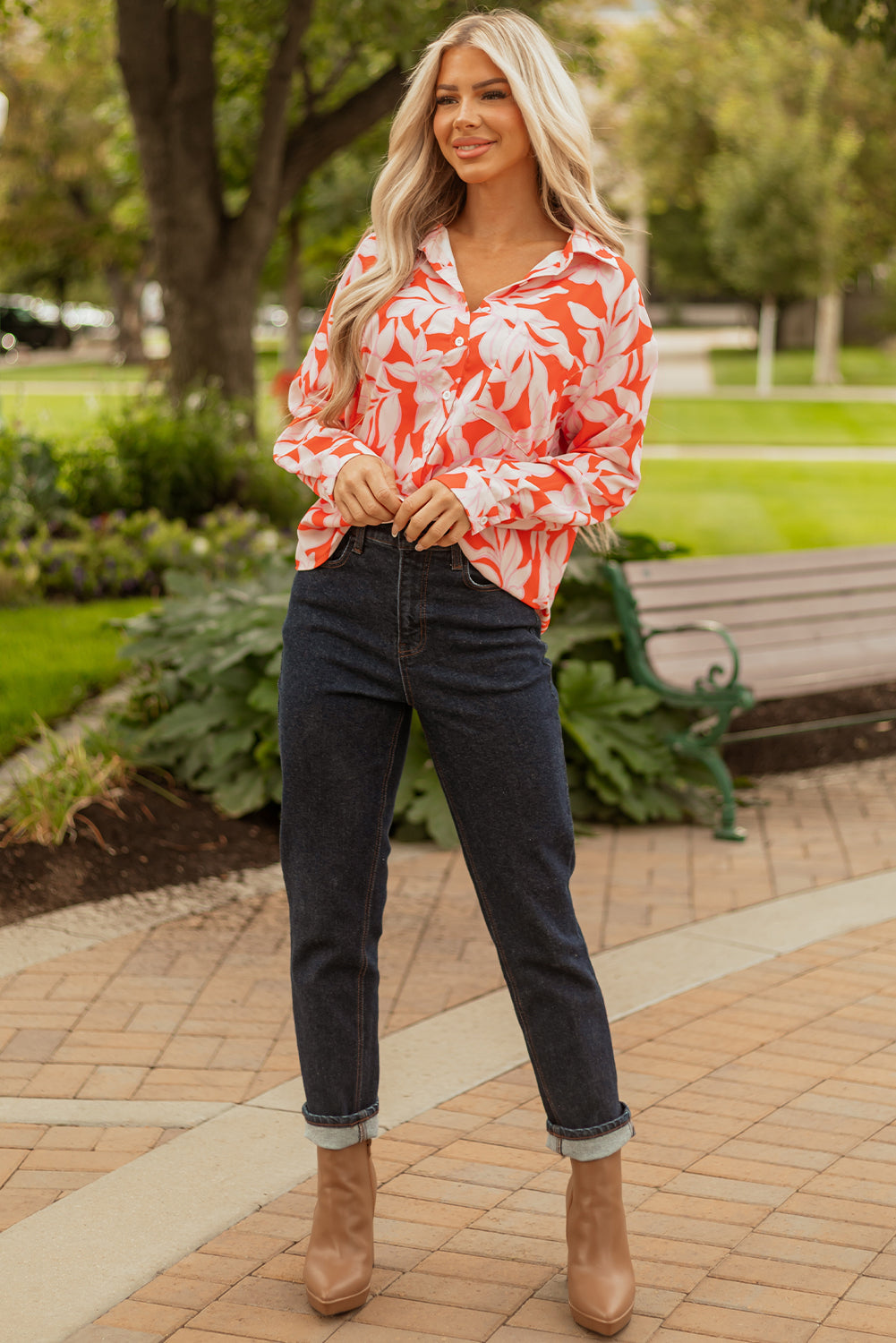 Риза с ботанически принт