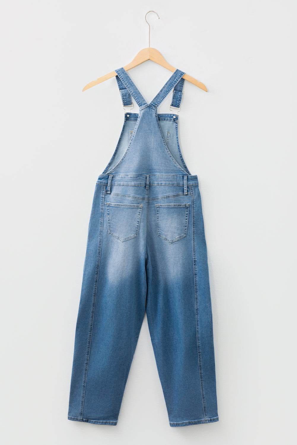 Denim jumpsuit with suspenders 