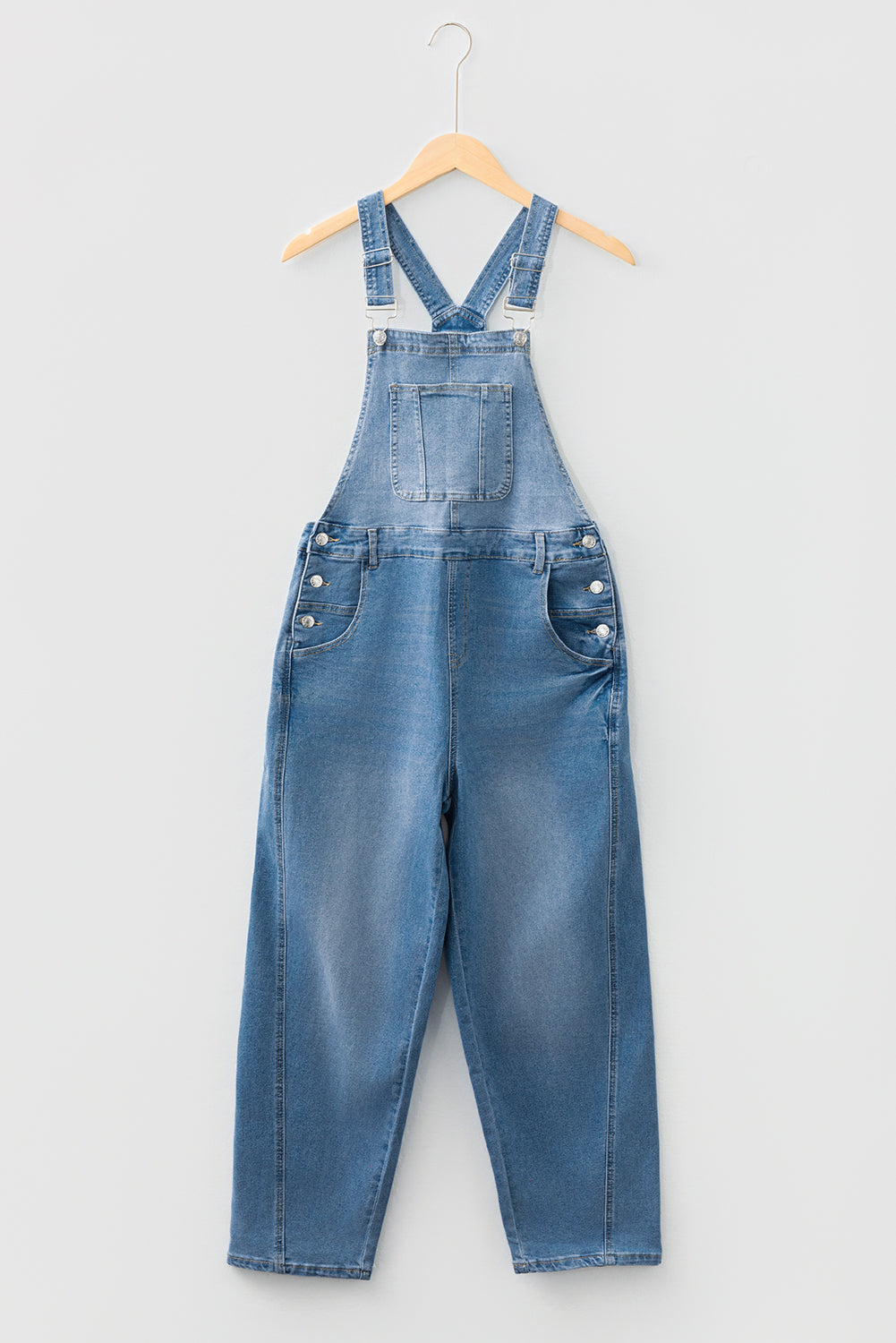 Denim jumpsuit with suspenders 