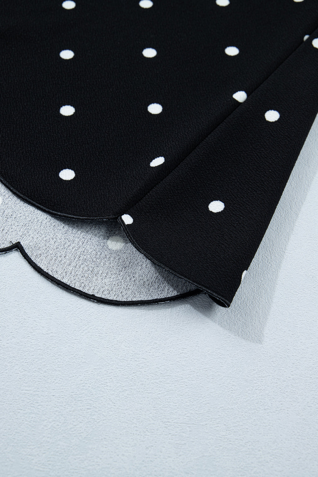 Black Plus Size Dotted Casual T-Shirt