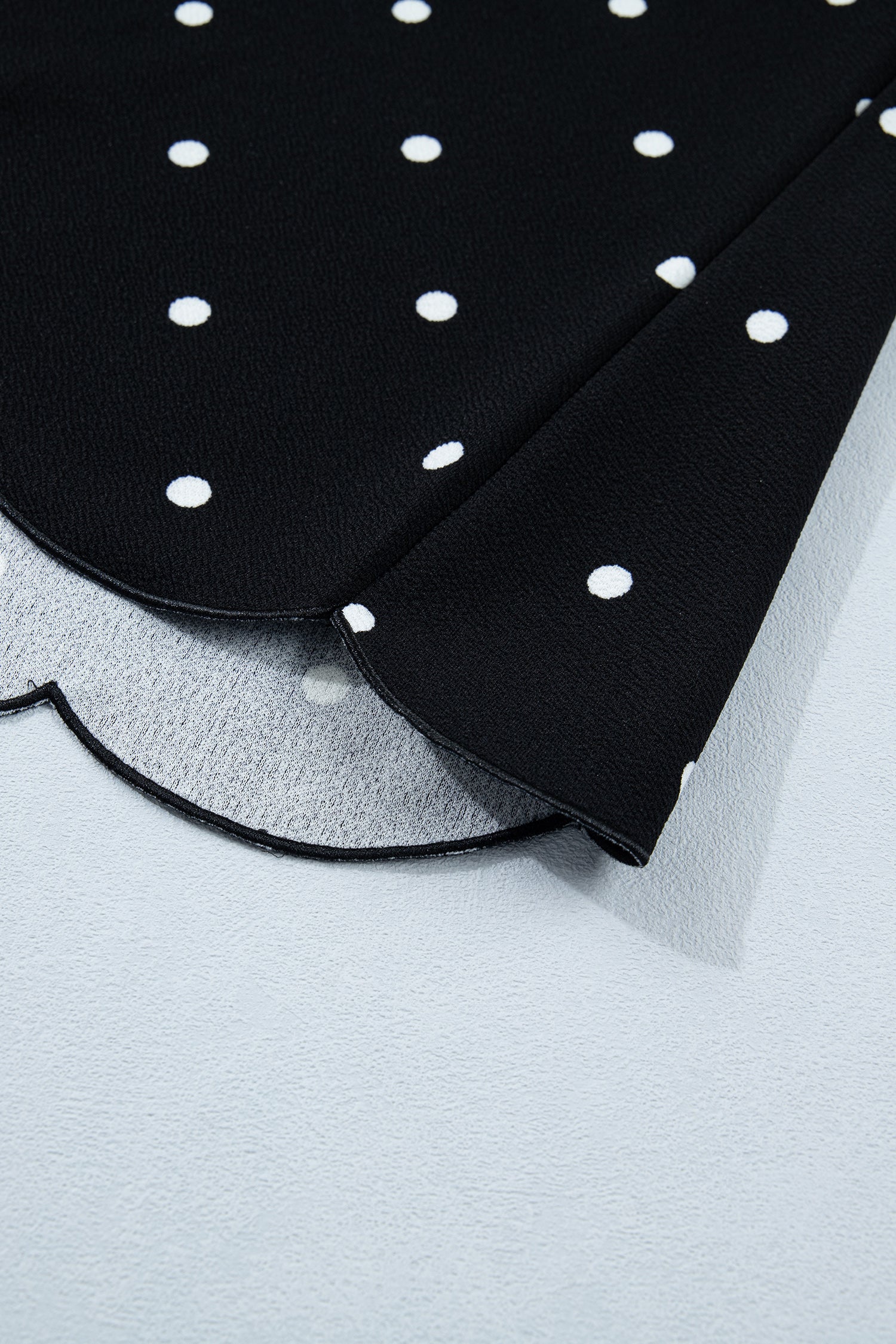 Black Plus Size Dotted Casual T-Shirt