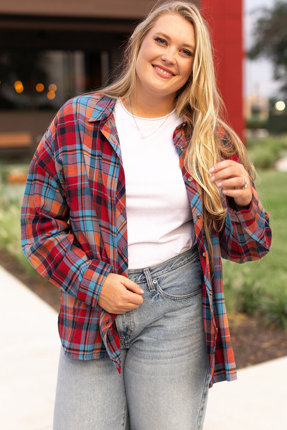 Cotton plaid shirt 
