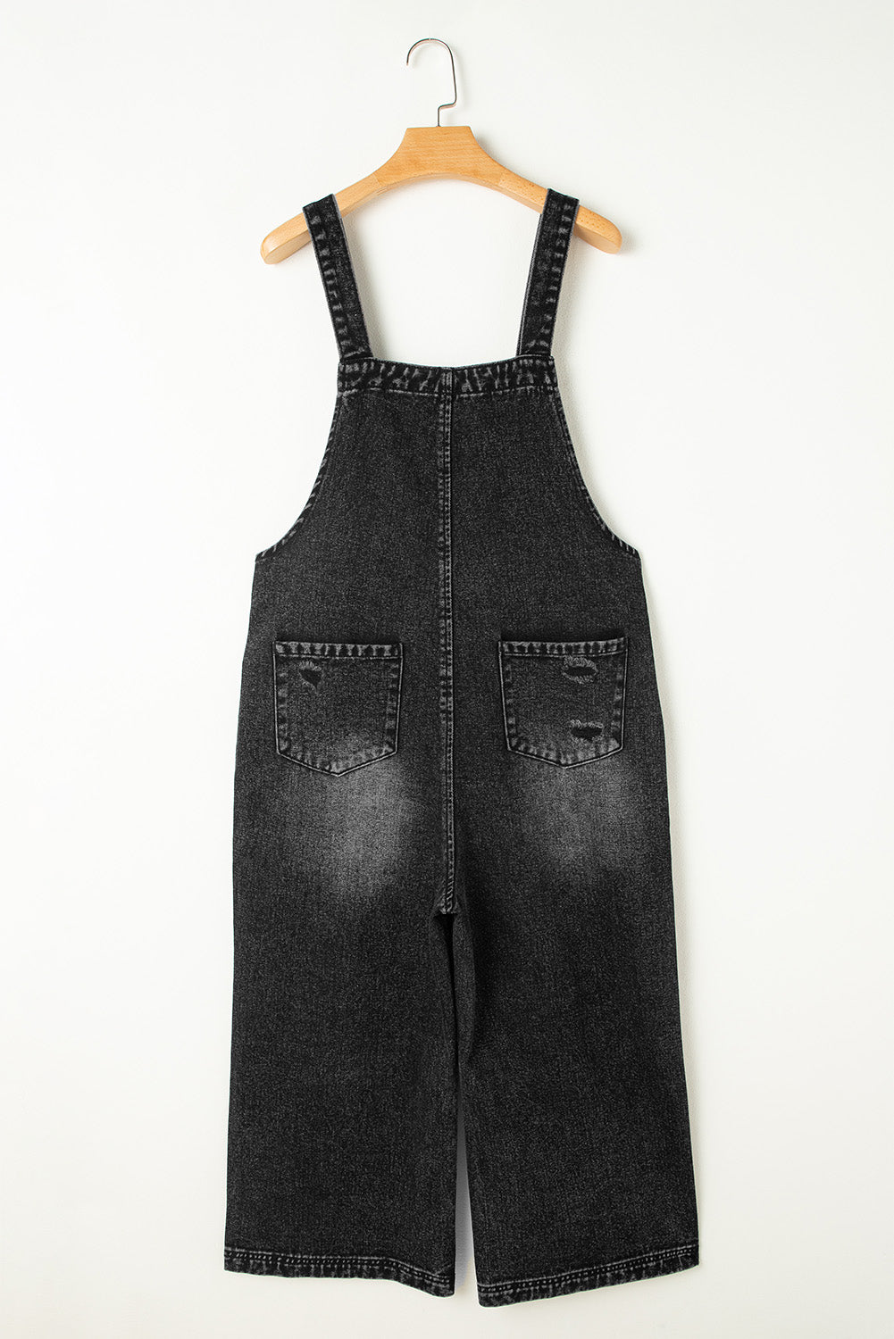 Denim jumpsuit with suspenders 