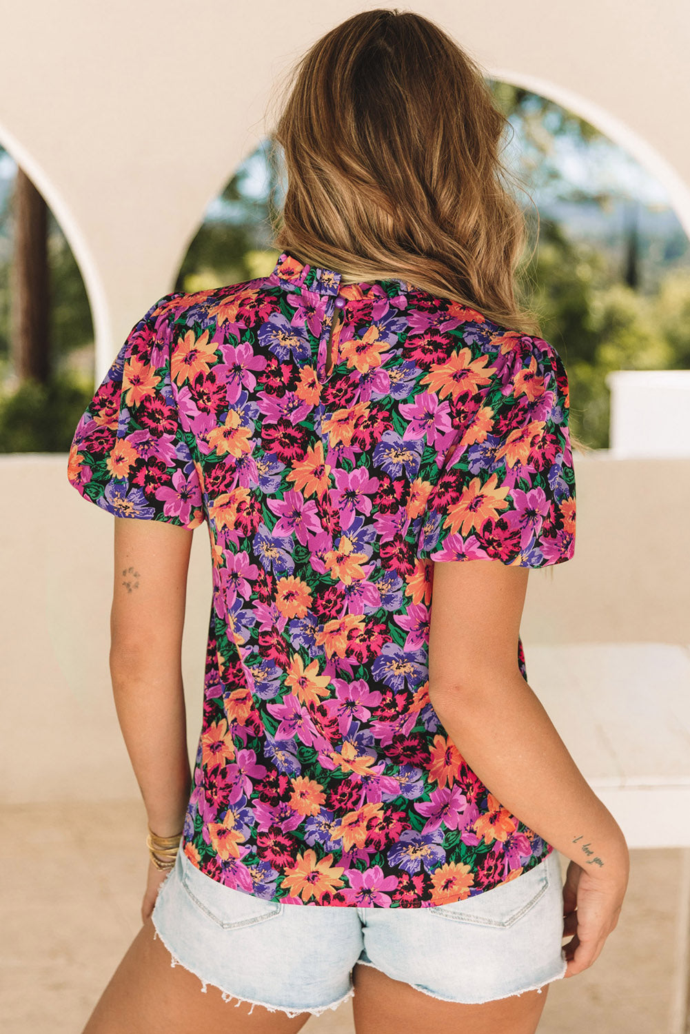 Floral print blouse 
