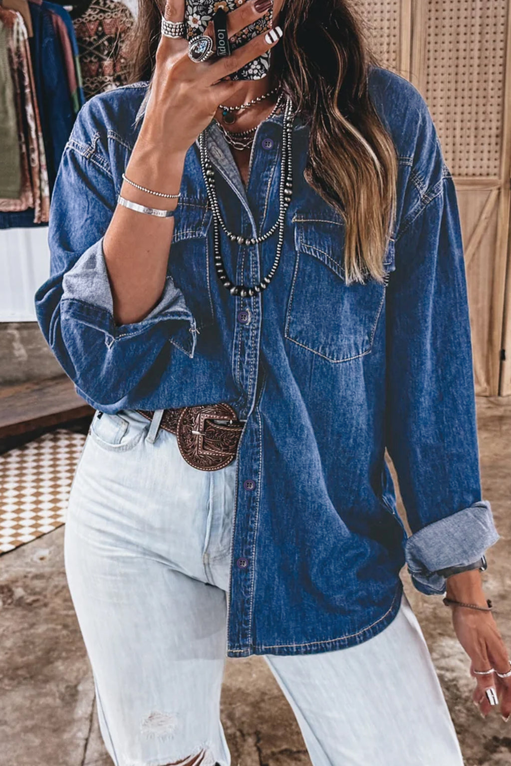 Denim shirt