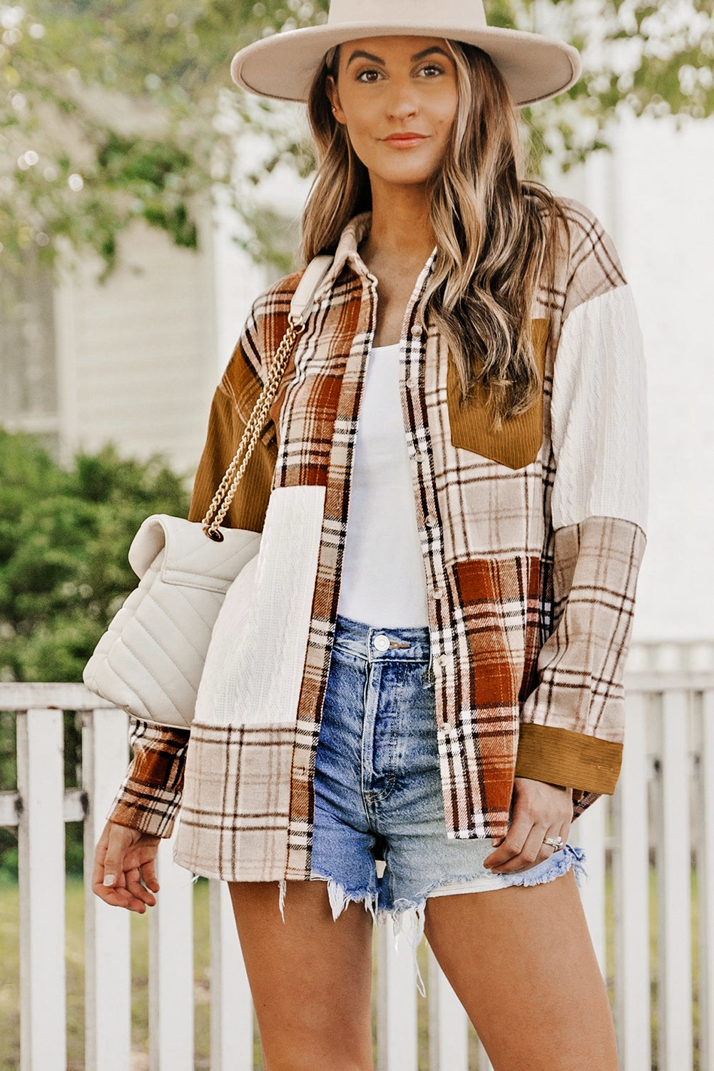 Plaid shacket shirt 