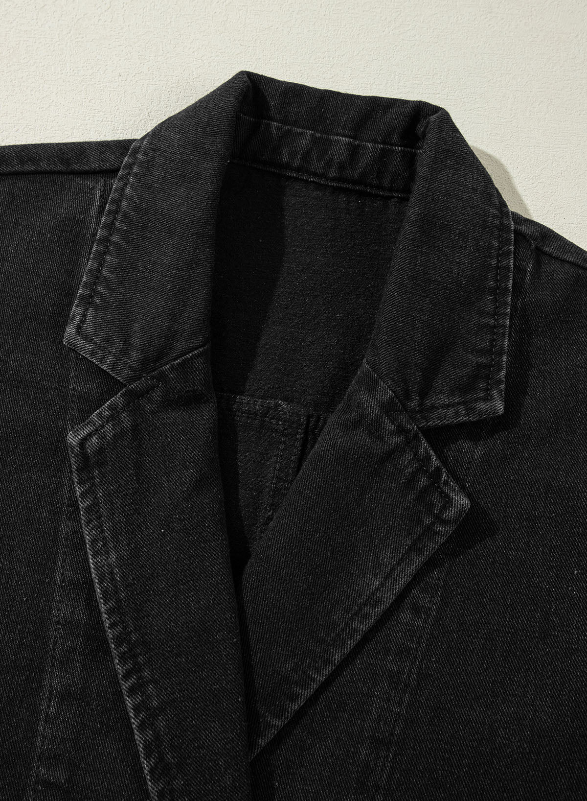 Denim jacket with lapel