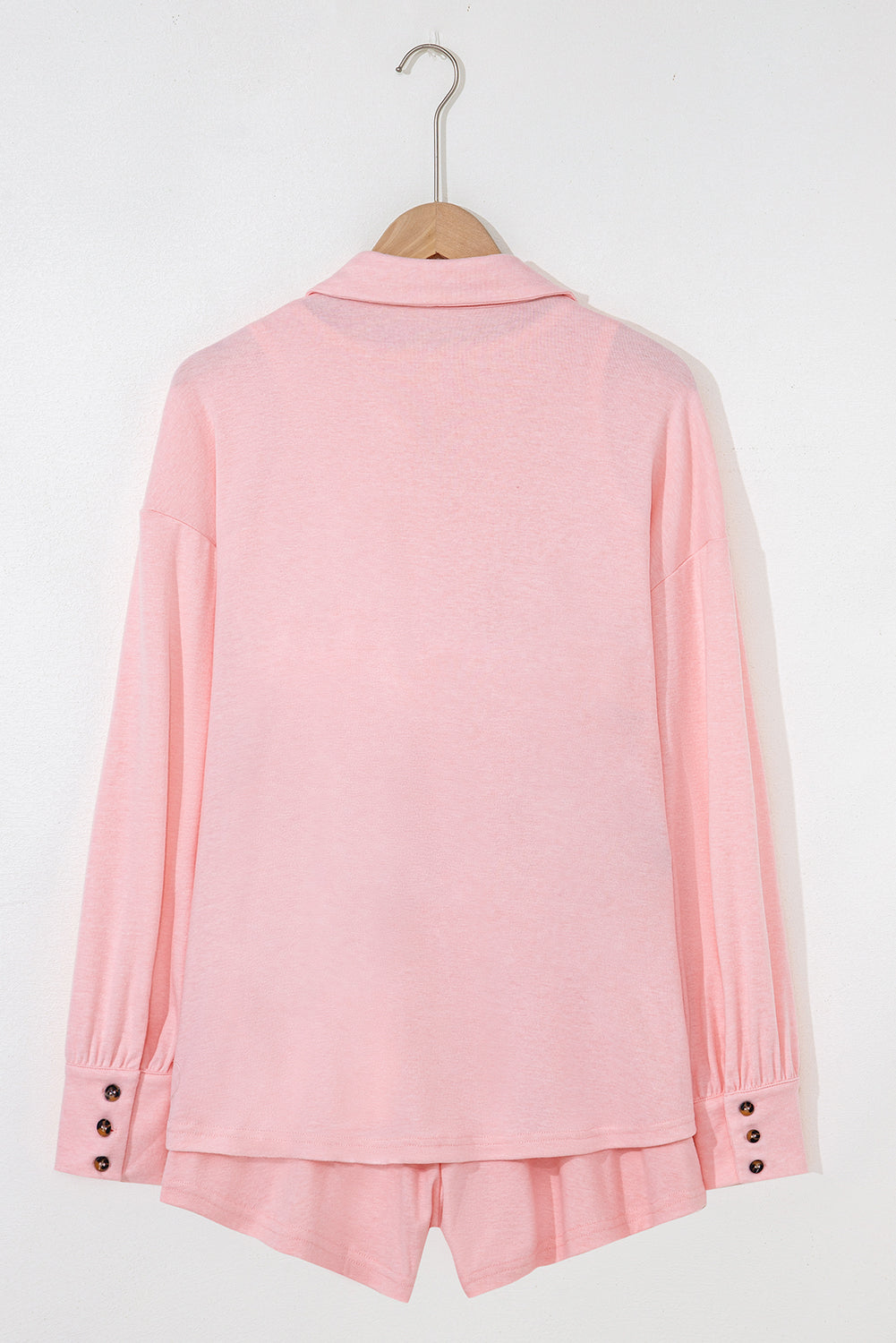 Домашен комплект от три части (къс топ, къси панталони и риза)