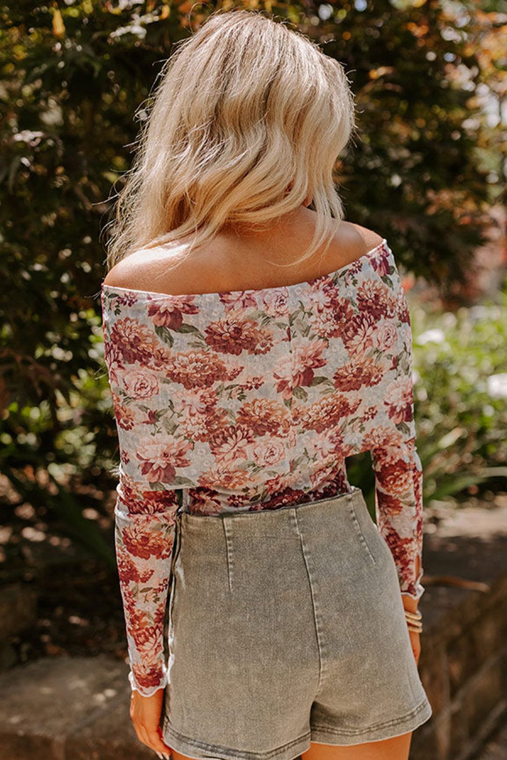 Floral print bodysuit 