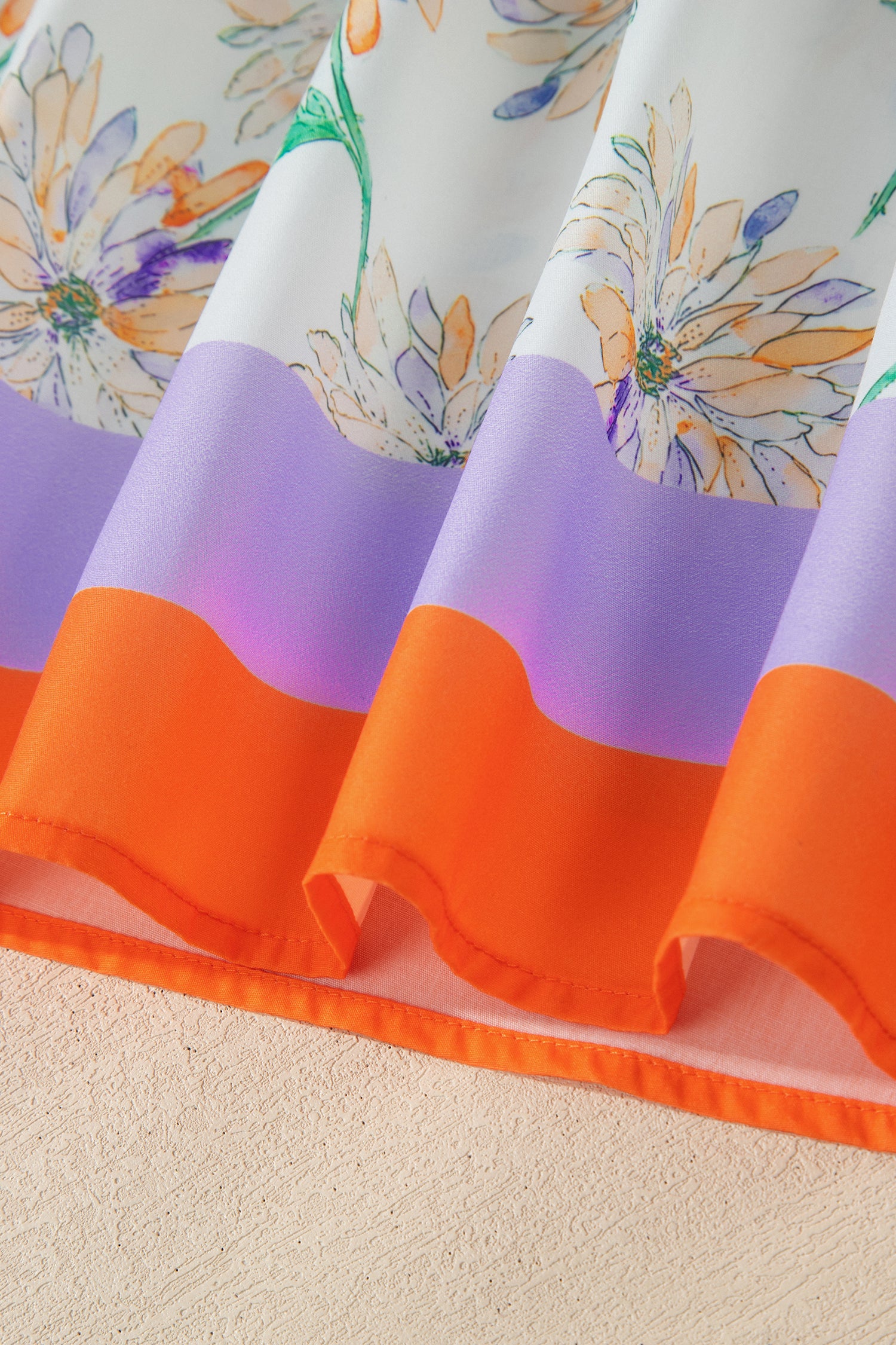 Floral print dress with belt