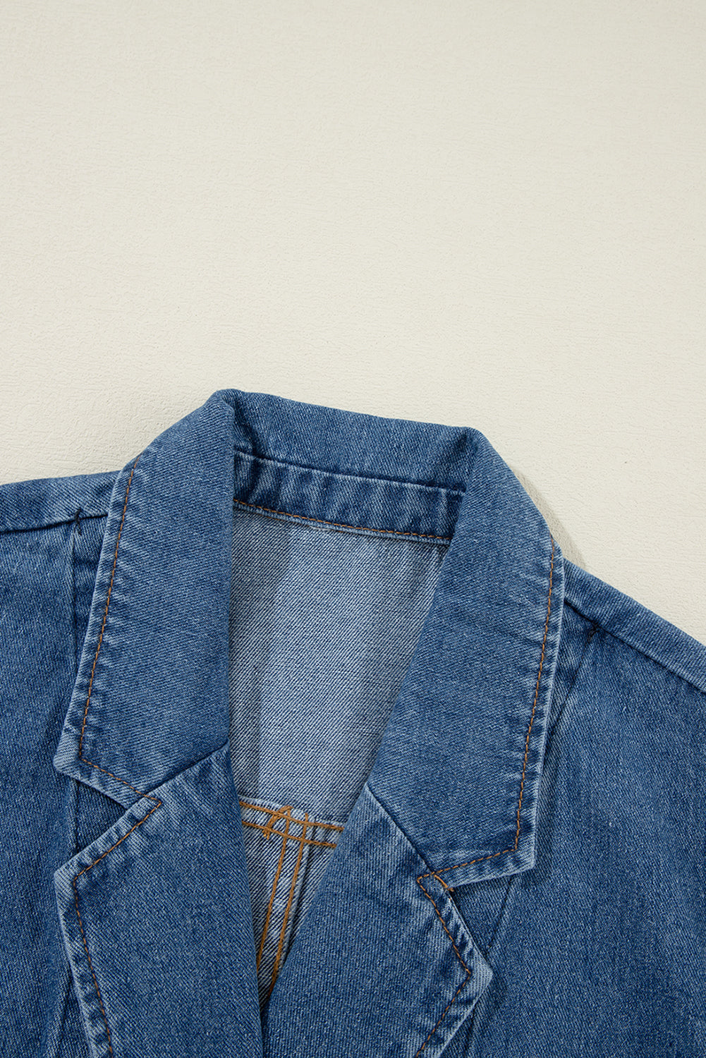 Denim jacket with lapel