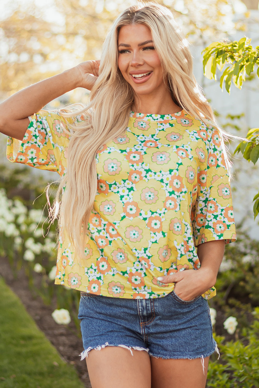 T-shirt with floral print 