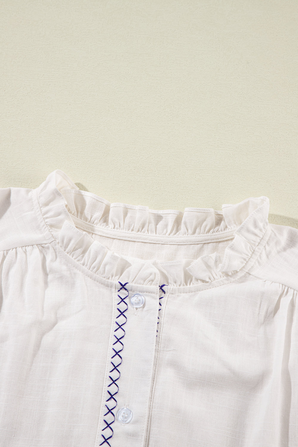 Cotton shirt with floral embroidery