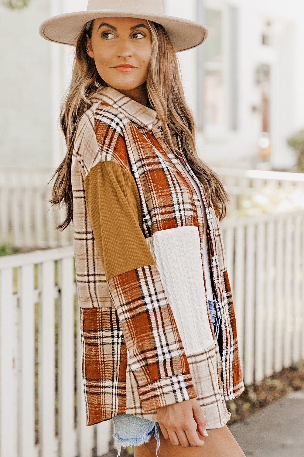 Plaid shacket shirt 