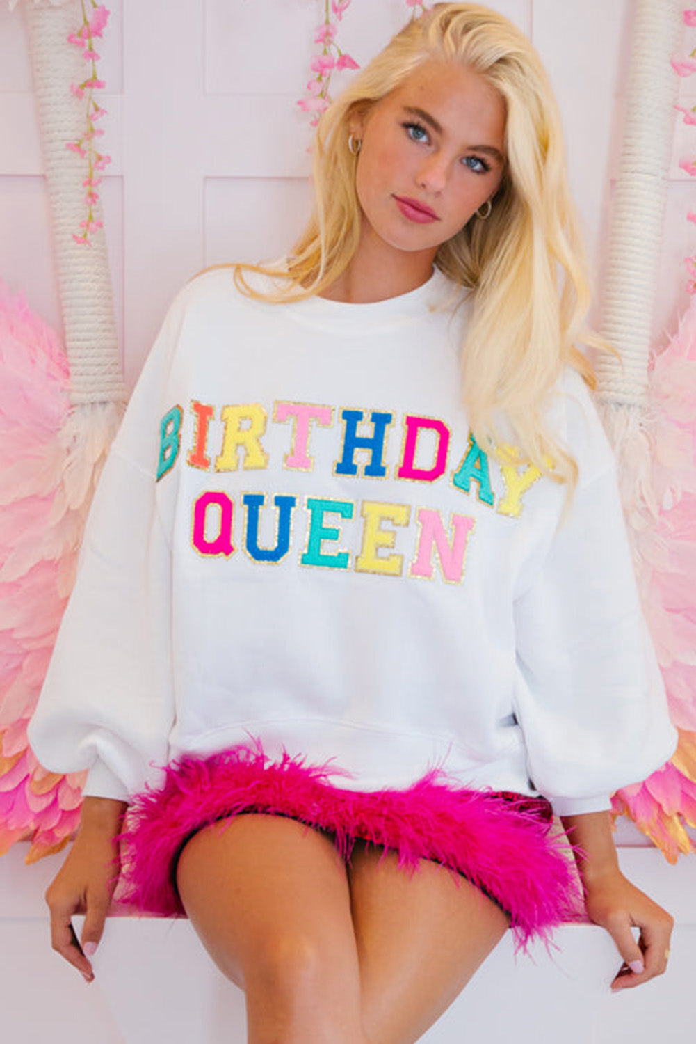 Blouse with the inscription "Birthday Queen" 