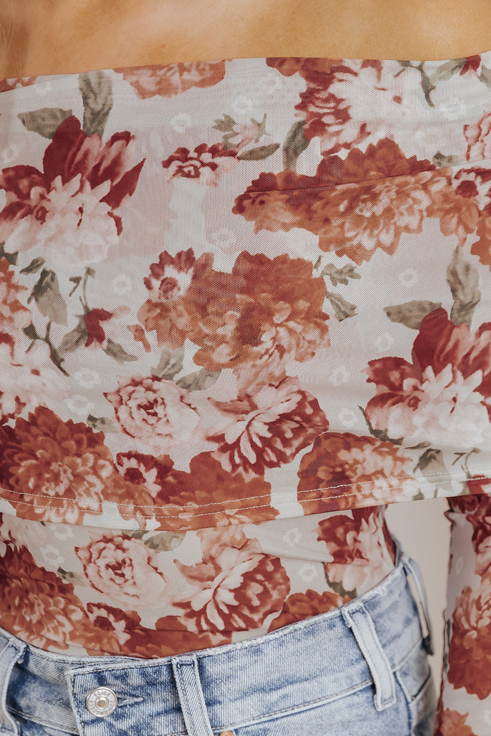 Floral print bodysuit 